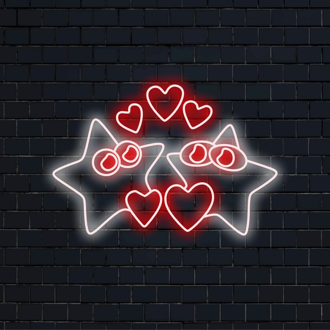 "Starry Night Star Neon Sign" kylpee tilasi taivaallisessa viehätysvoimassa säteilevän tähtisuunnittelun ja lumoavan hehkun avulla, mikä muuttaa huoneesi kosmisen kauneuden kankaaksi.