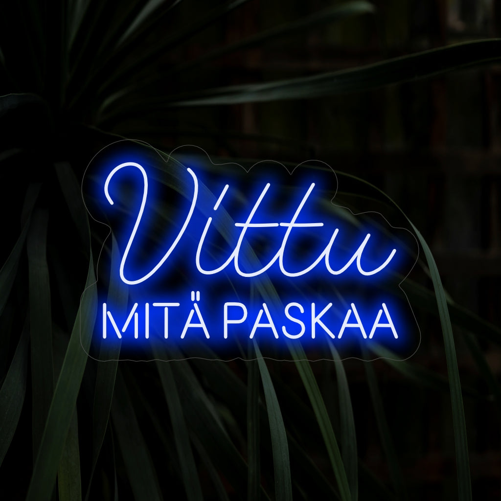 "Vittu Mit�� Paskaa Neon Sign" erottuu epäsovinnaisella ilmaisullaan ja humoristisella asenteella.