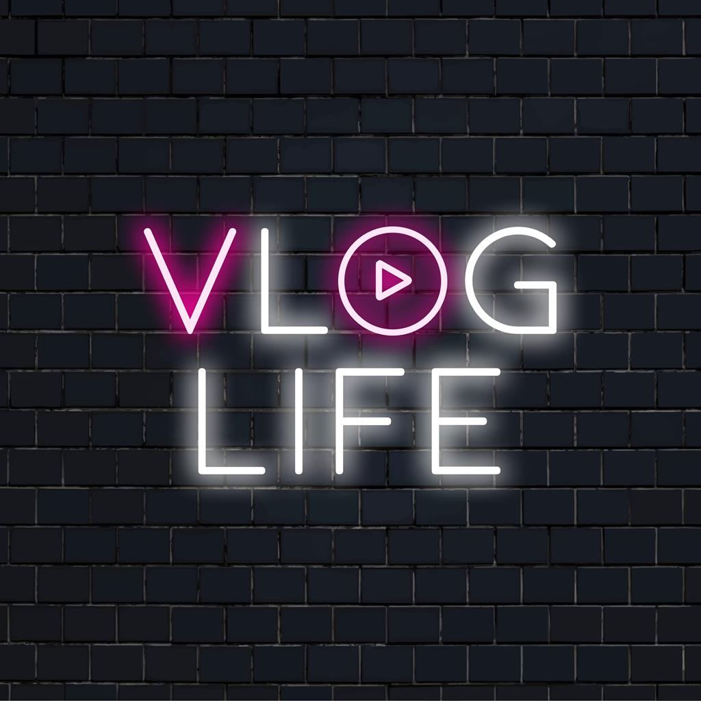 Vlog Life -LED-valokuva, täydellinen sisällöntuottajille, ihanteellinen energian lisäämiseen tallennustilassasi.