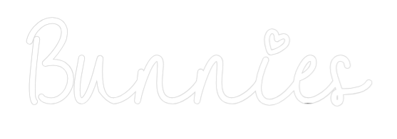 Räätälöity neonkyltin: Bunnies