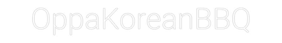 Mukautettu led neon: OppaKoreanBBQ