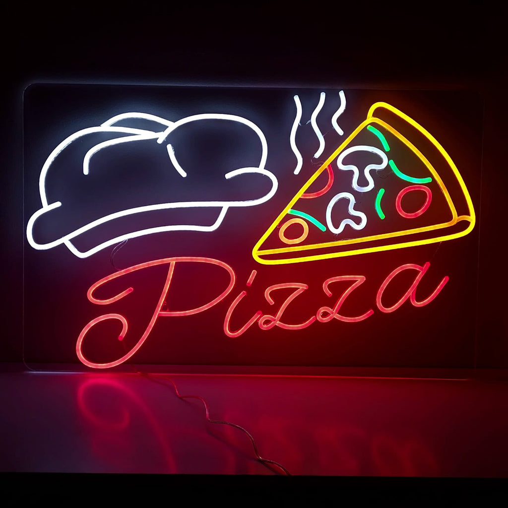 Pizza Pizza Slice -valokyltillä - Art Neon