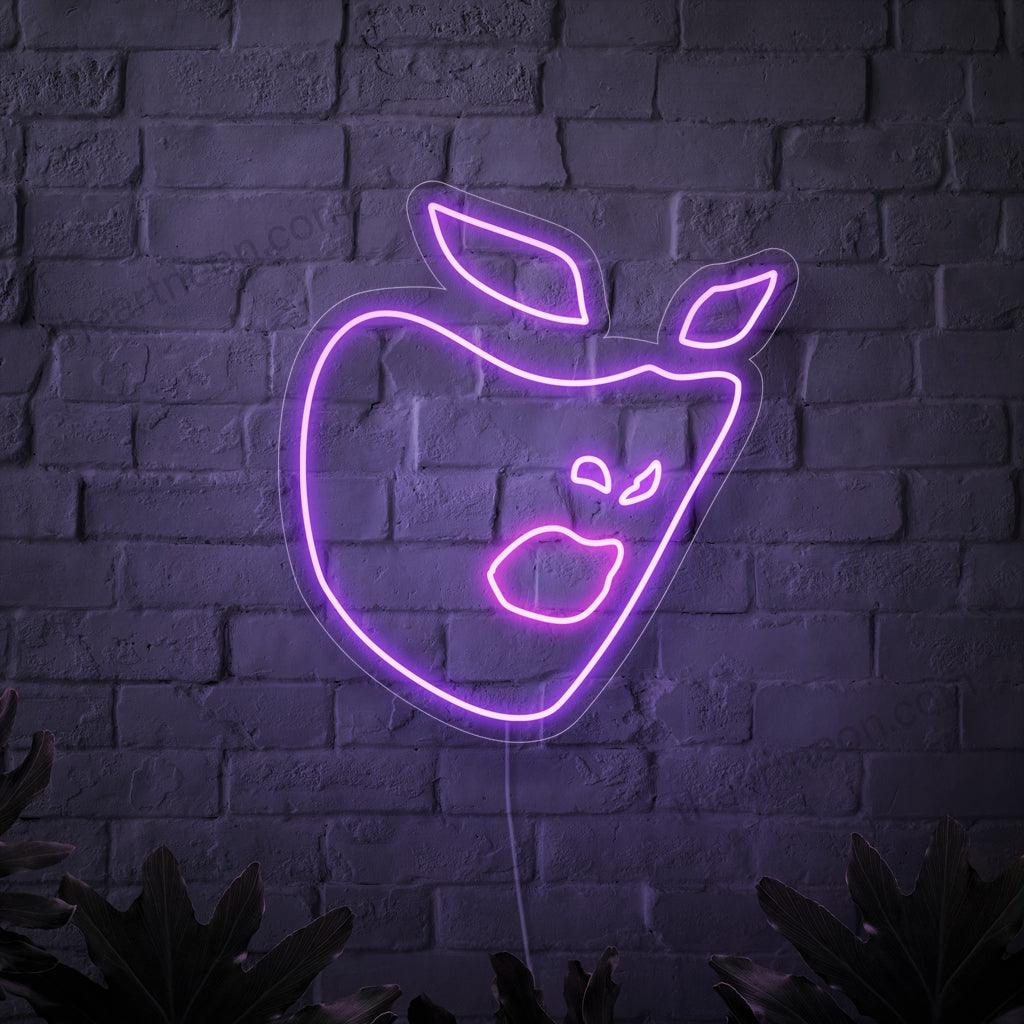 Dynaaminen neonkyltti, joka esittelee rajua supersankaritar, jolla on naamio.