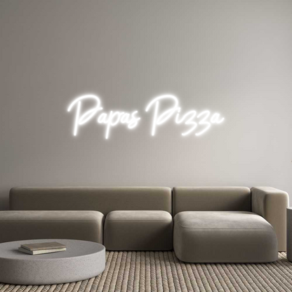Custom Neon: Papas Pizza