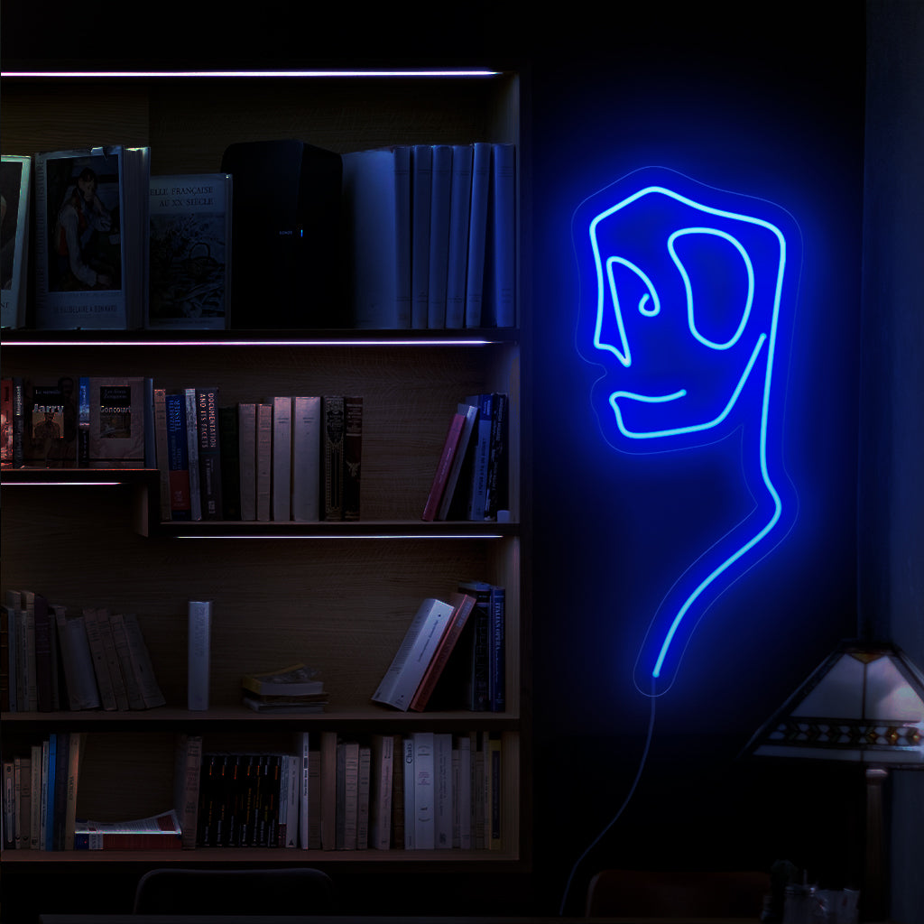 "Abstract Art Man Neon Sign" huokuu taiteellista eloisuutta tyylikkäällä siluetilla. Valaise tilaasi tällä modernilla ja abstraktilla neonvalolla, joka on täydellinen lisäämään ripauksen nykyaikaista tunnelmaa mihin tahansa ympäristöön.