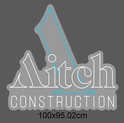 Mukautettu LED-neonkyltti – Aitch Construction