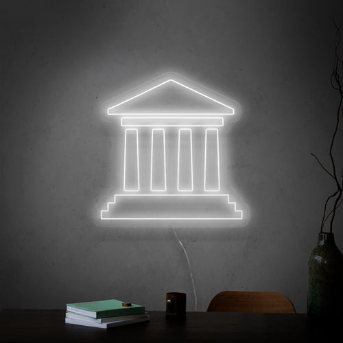 "Ancient Building Neon Sign" - Majesteettinen neonvalo, joka esittää muinaista rakennusta ja tuo historiallista ja taiteellista viehätystä asuintilaasi.