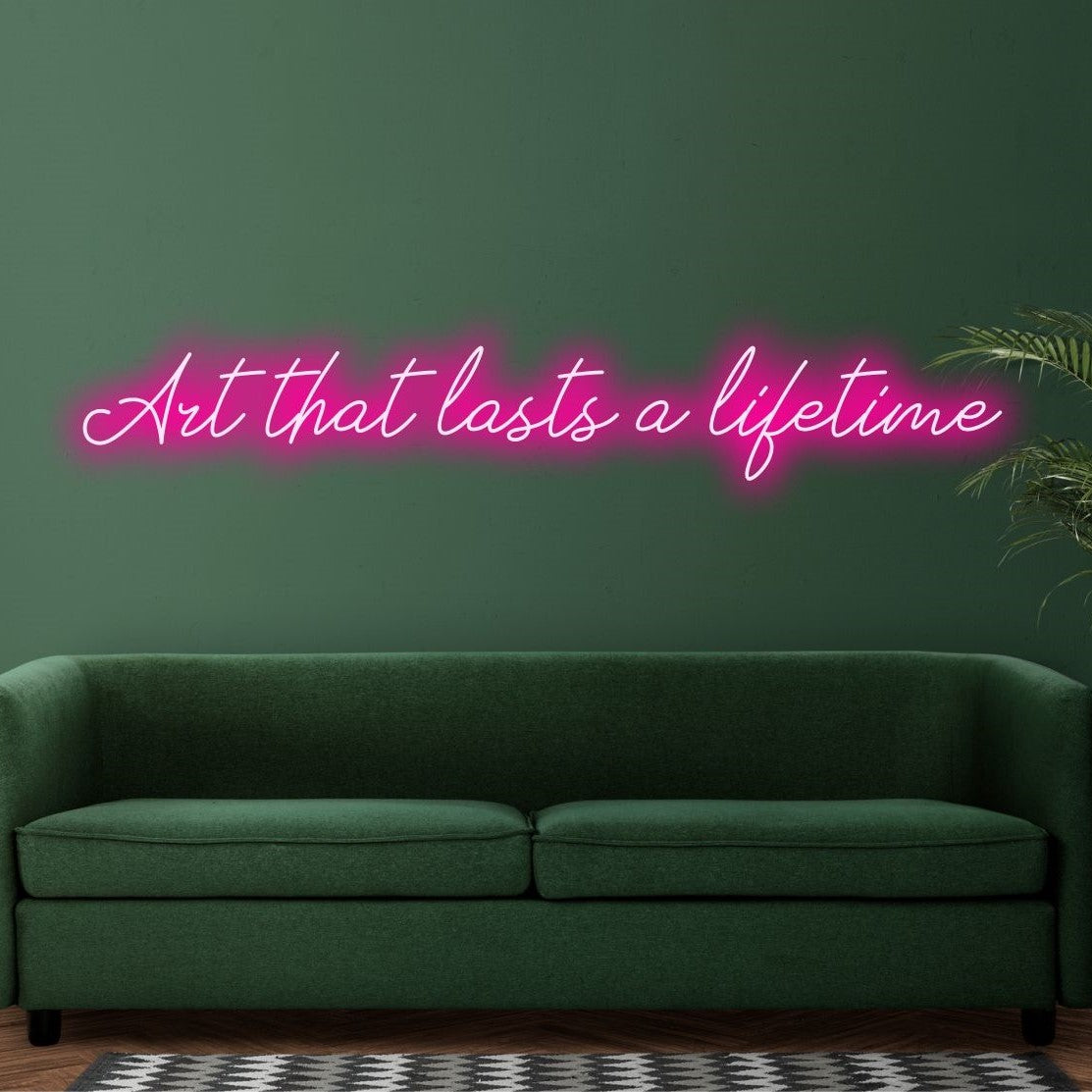 Art Neonin räätälöity LED-neonkyltti, täydellinen eloisaan kodin sisustukseen ja tarjoaa kestävää taiteellista hehkua.