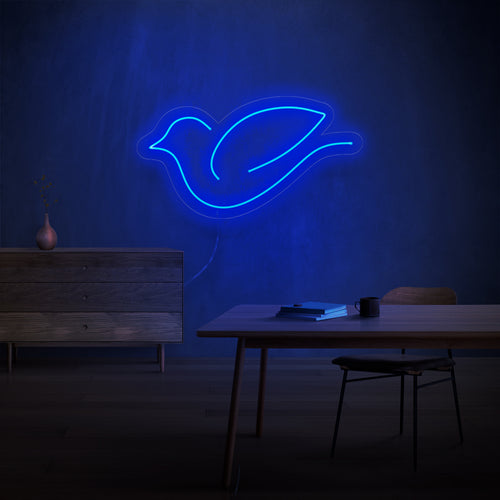 "Bird Neon Sign" - Hauska neonvalo, jossa on viehättävä linnun siluetti, joka tuo lumoa ja yhteyden luontoon asuintilaasi.