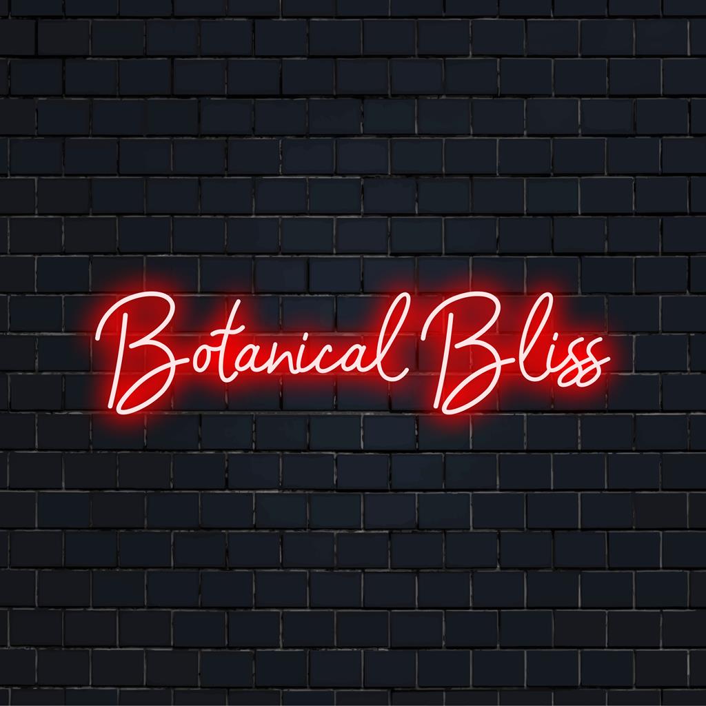 Botanical Bliss LED-neonkyltti eloisilla väreillä; Ihanteellinen persoonalliseen neonvalosisustukseen, mikä parantaa mitä tahansa tilaa.