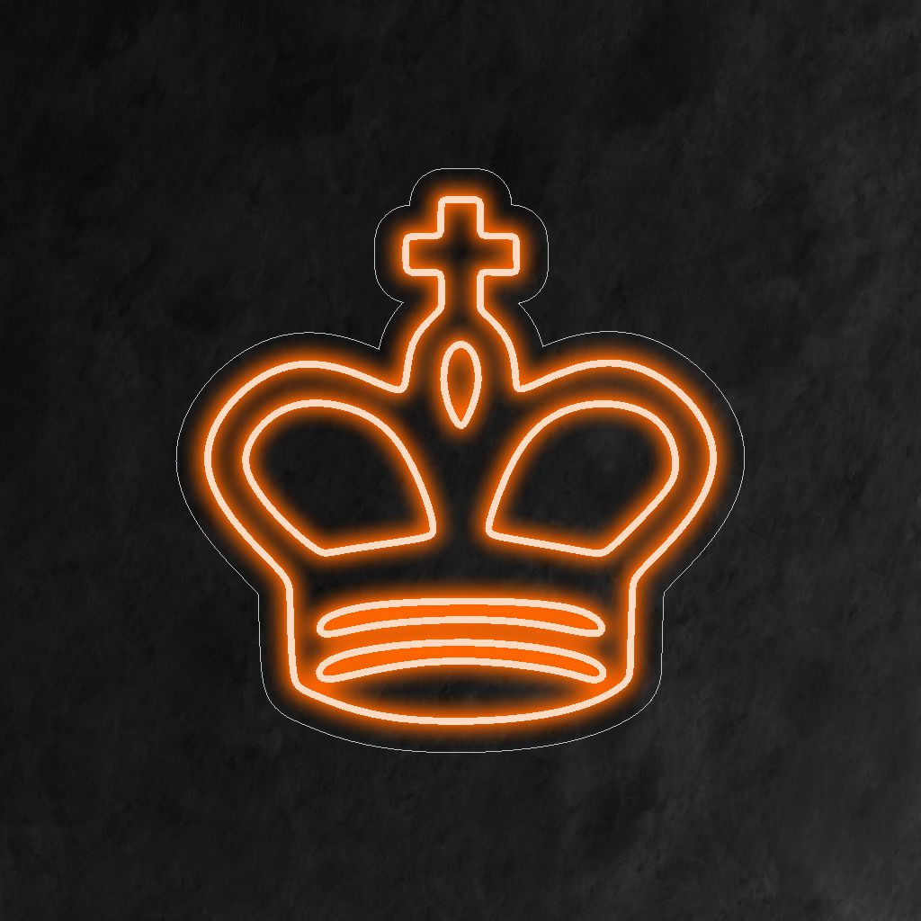 "Chess King Neon Sign" ��� Kuninkaallinen ja majesteettinen neonvalo, joka esittelee ikonista shakkikuningassuunnittelua ja lisää tilaan kuninkaallista eleganssia ja strategista charmia.
