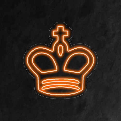"Chess King Neon Sign" ��� Kuninkaallinen ja majesteettinen neonvalo, joka esittelee ikonista shakkikuningassuunnittelua ja lisää tilaan kuninkaallista eleganssia ja strategista charmia.