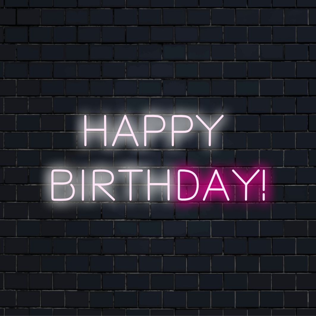 "Colourful Happy Birthday Neon Sign" on eloisa ja eloisa lisä juhla-aiheiseen sisustukseen. Iloa ja jännitystä säteilevä neonvalo syntymäpäiville.