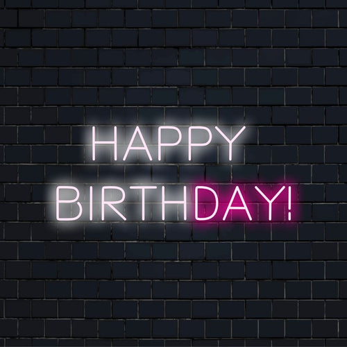 "Colourful Happy Birthday Neon Sign" on eloisa ja eloisa lisä juhla-aiheiseen sisustukseen. Iloa ja jännitystä säteilevä neonvalo syntymäpäiville.