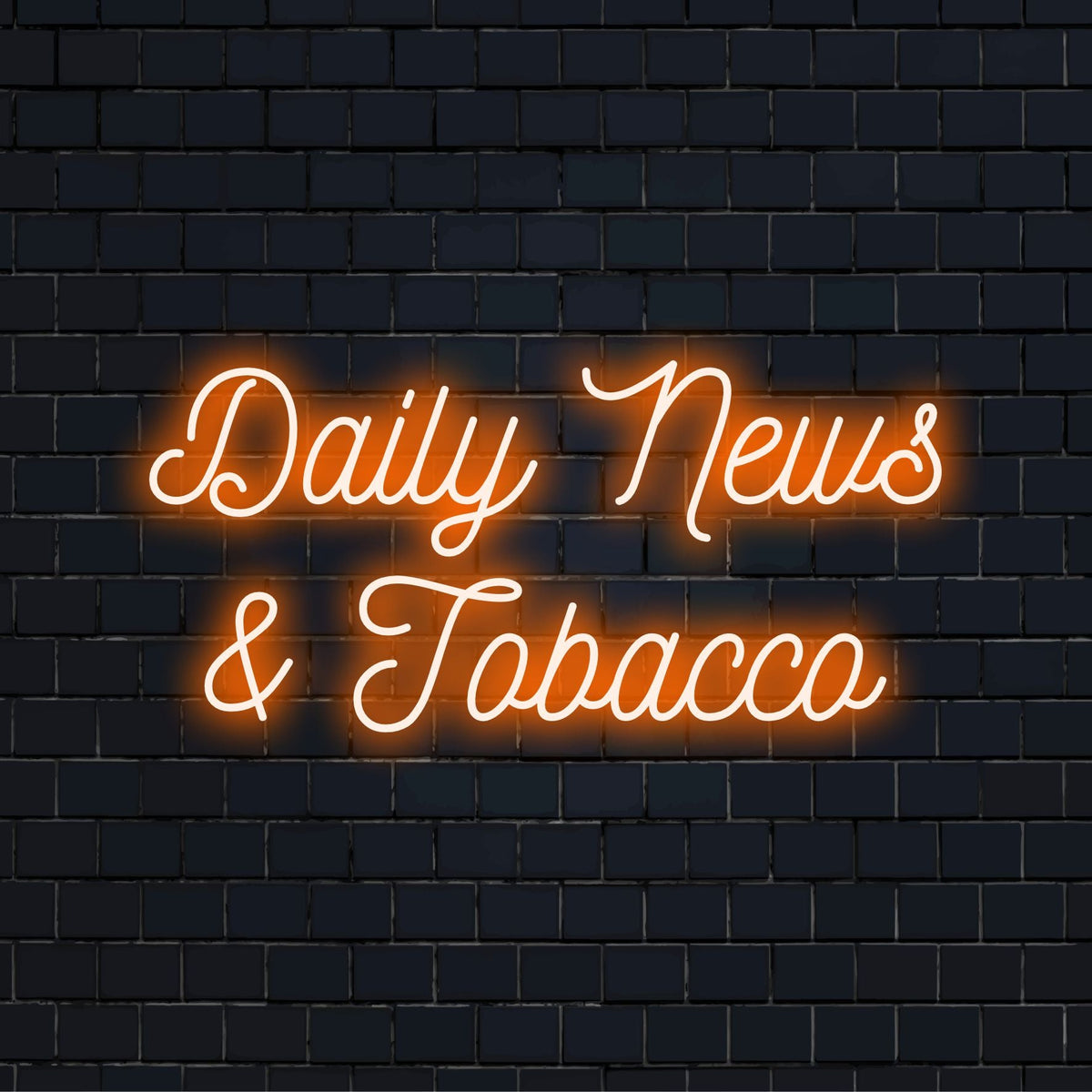 Mukautettu LED-valokuva Daily News & Tobaccolle kirkkaissa väreissä; täydellinen ainutlaatuiseen neonvalaistukseen.