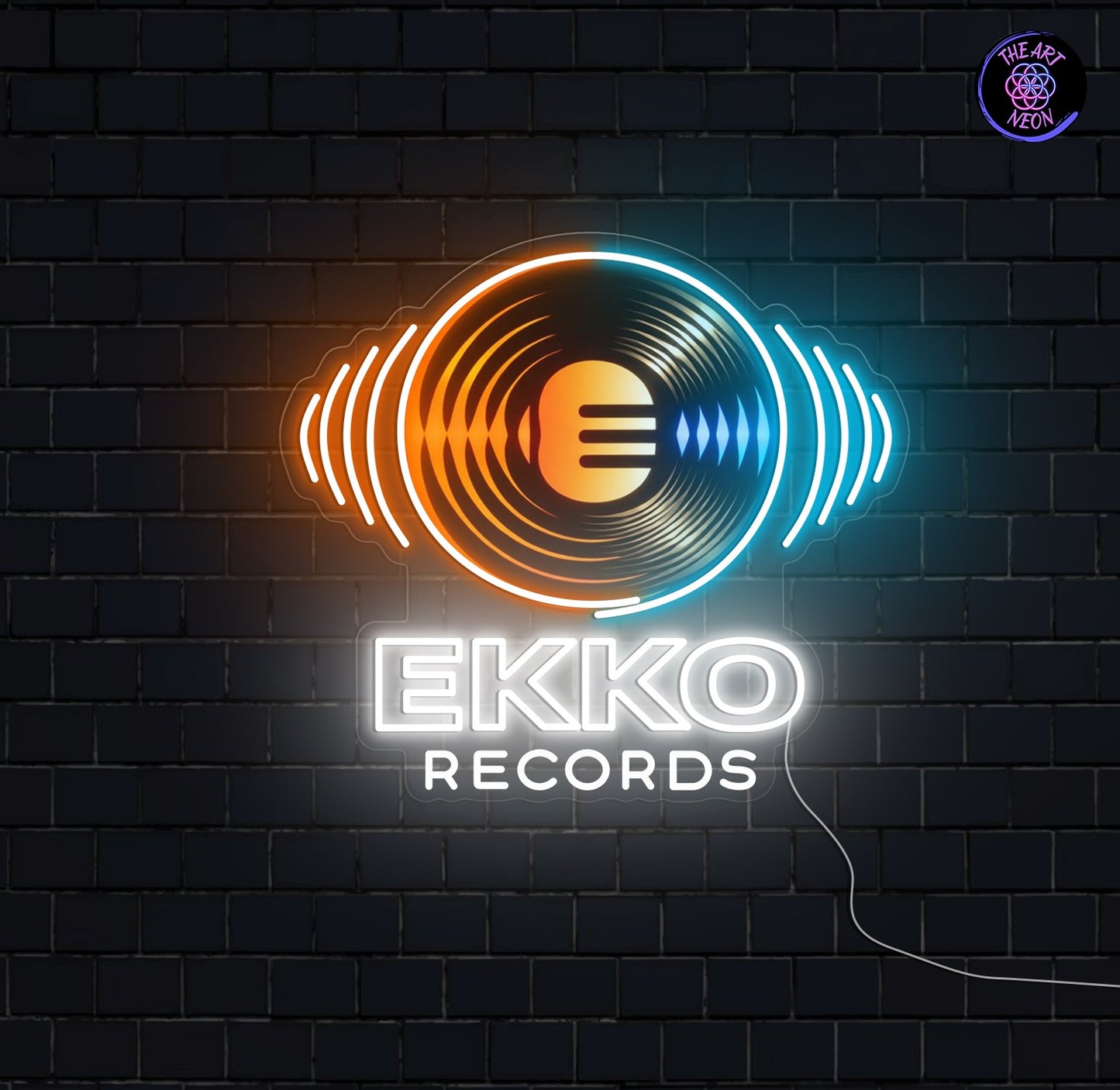 EKKO Records – Custom LED Neon Sign 50 × 45 cm