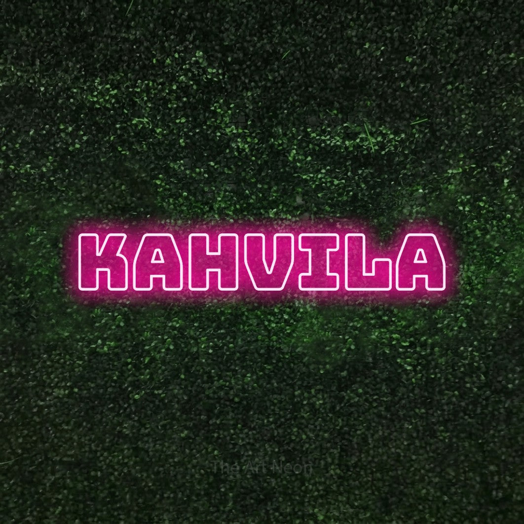 LED neon sign reading “Kahvila”, arranged in a single line.