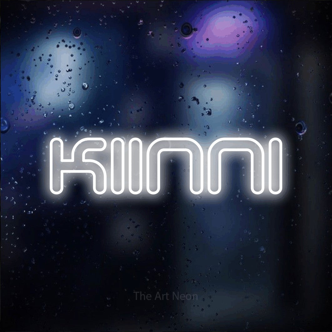 LED neon sign reading “Kiinni”, arranged in a single line.