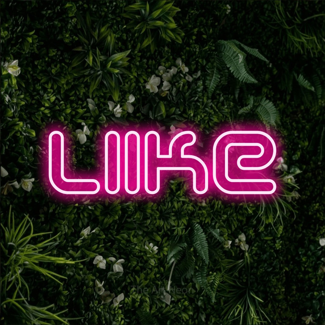 LED neon sign reading “Liike”, arranged in a single line.