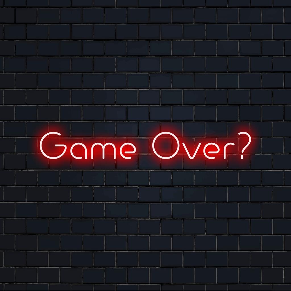 Bold Game Over LED-valokyltti, täydellinen mihin tahansa tilaan. Ihanteellinen ainutlaatuiseen neonvalon sisustukseen. Räätälöity, katseenvangitsija muotoilu.