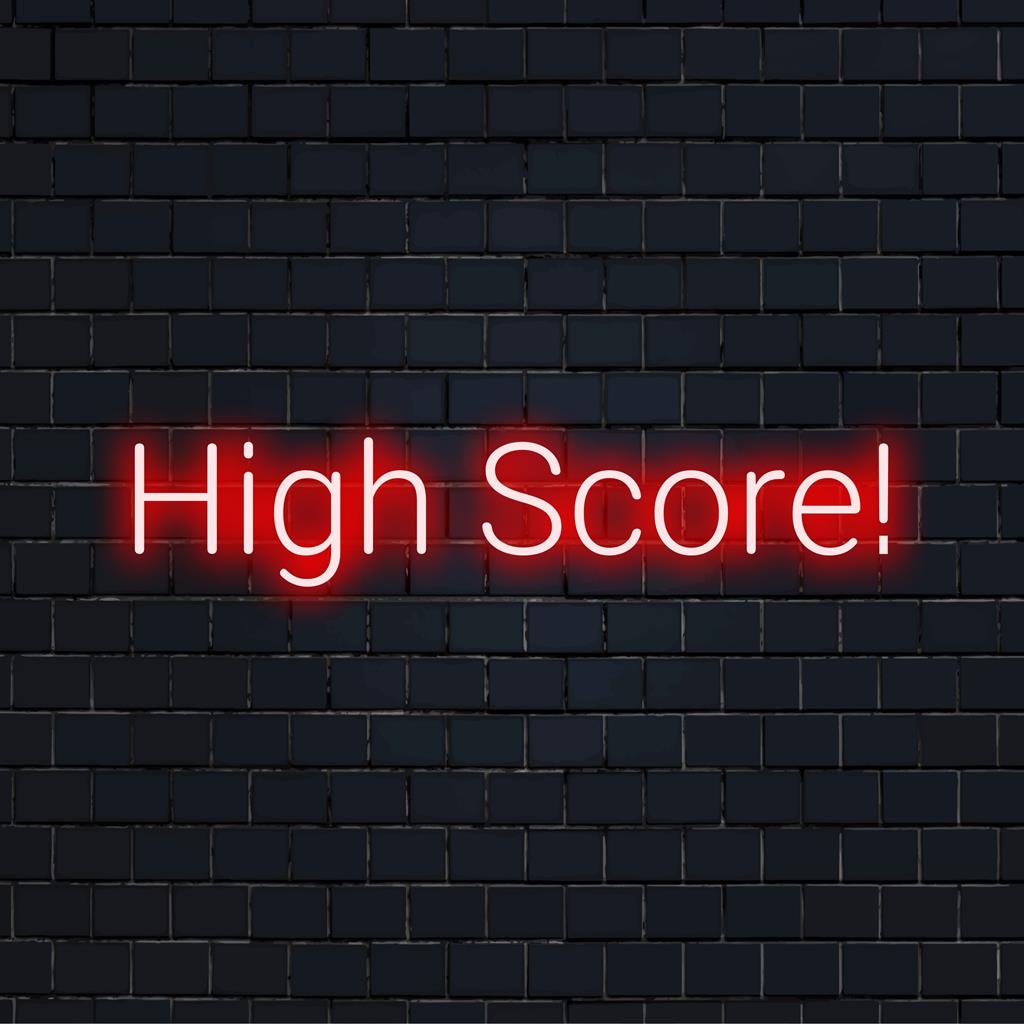 Ljusa högsta poäng! LED neonskylt utstrålar spelvibbar. Perfekt som neonväggkonst eller livfull anpassad LED-dekor.
