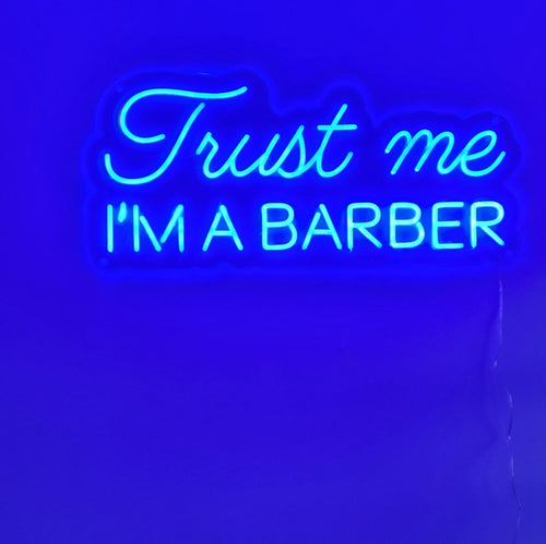 Luota minuun, olen parturi-valokyltti - Art Neon
