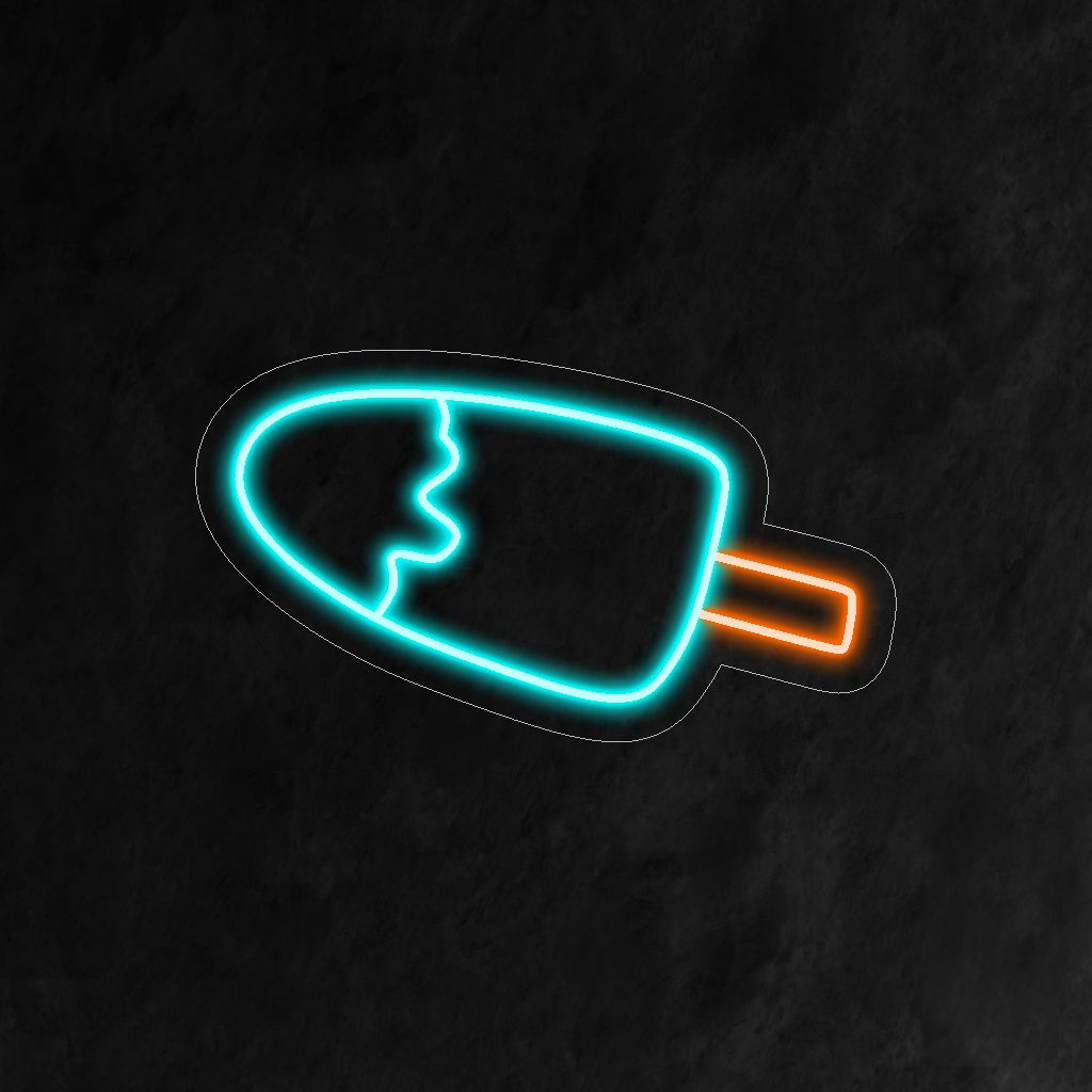 "Ice Cream Neon Sign" - Ett sött och förtjusande tillägg, som visar upp den ikoniska glassstruten och skapar en glad och inbjudande atmosfär i glassbarer eller utrymmen med desserttema.