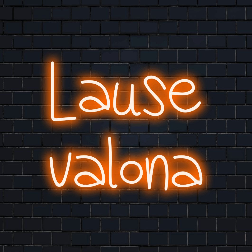 LED-valokyltti tekstillä "Lause valona"