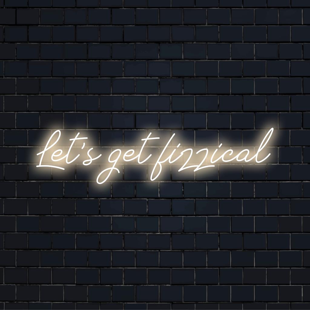 Mukautettu LED-neonkyltti leikkisällä tekstillä "Let's Get Lizzical", joka on ihanteellinen lisäämään ainutlaatuista sisustusta ja elävää hehkua mihin tahansa tilaan.