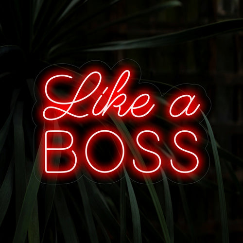 "Like a Boss Neon Sign" on rohkea ja voimaannuttava lisä itsevarmuutta säteileviin tiloihin. Valaise auktoriteetilla!