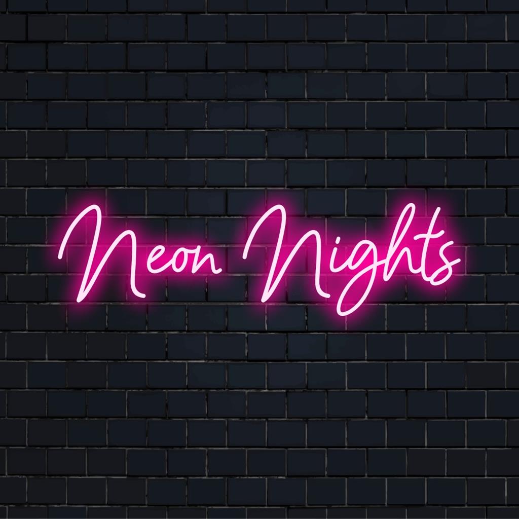 Brighten your space with the Neon Nights Custom Made LED Neon Sign; perfect for your personalized decor needs.