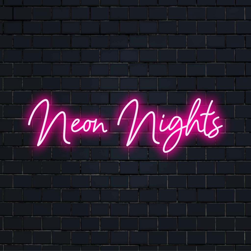 Lys upp ditt utrymme med Neon Nights Custom Made LED Neon Sign; perfekt för dina personliga inredningsbehov.