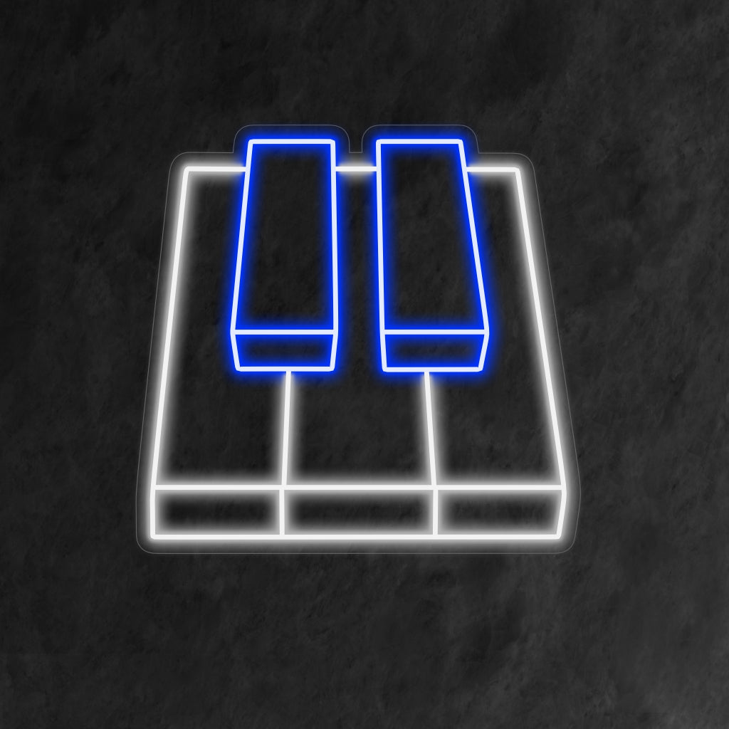 "Piano Keyboard Neon Sign" on musiikillinen ja tyylikäs lisä, joka sopii täydellisesti tiloihin, joissa arvostetaan pianon koskettimien eleganssia. Valaise harmonisella kosketuksella!