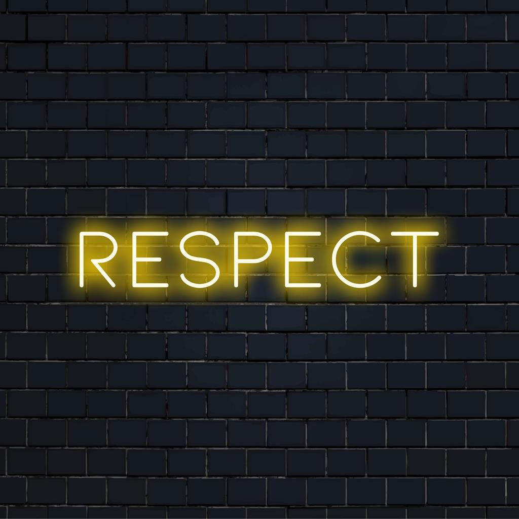 Vibrant Respect kirkkaasti hehkuva LED-valokuva; täydellinen tyylikkääseen sisustukseen ja huomiota herättävään seinätaiteen eleganssiin.