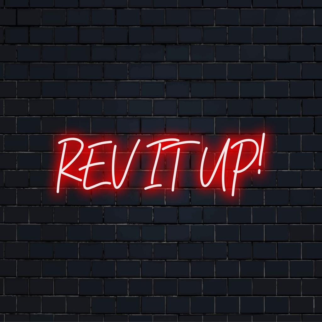 Vilkas Rev It Up! Mukautettu LED-valokyltti; täydellinen neon-sisustus, joka lisää ainutlaatuista tyyliä ja eloisaa energiaa mihin tahansa ympäristöön.