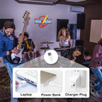 Rock & Roll – Kitara – LED-neonkyltti (5 V USB)