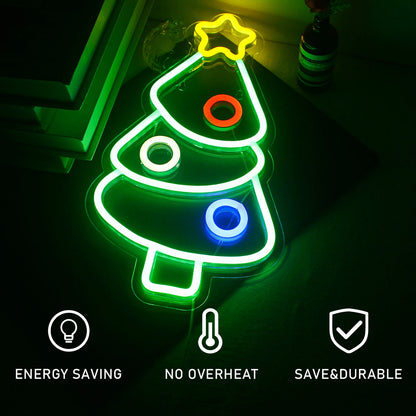 Christmas Tree 5V Mini USB LED Neon Sign - Budget Friendly