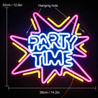 Party Time – LED-neonkyltti (5 V USB)