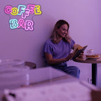 Coffee Bar – LED-ljusskylt (5 V USB)