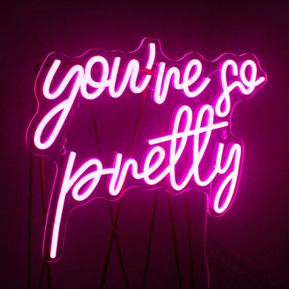 You’re so pretty 5V Mini USB LED Neon Sign - Budget Friendly