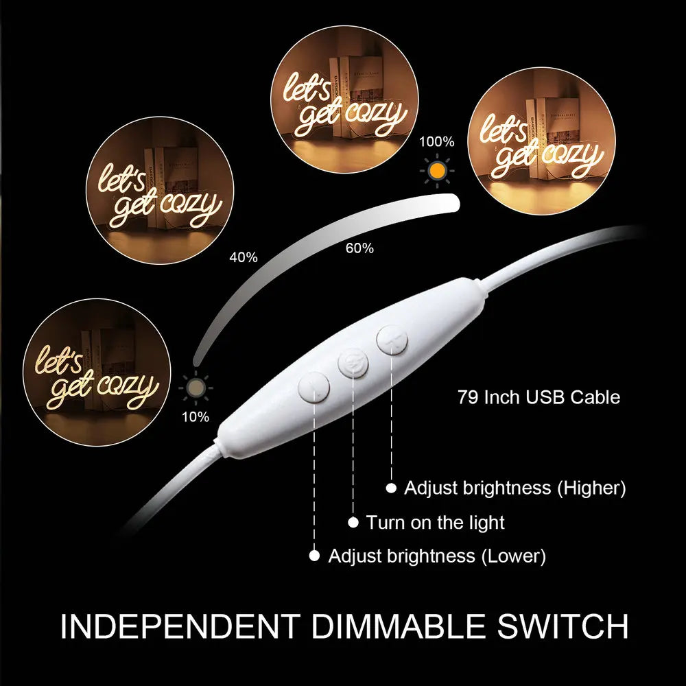 Let’s Get Cozy – LED-neonkyltti (5 V USB)