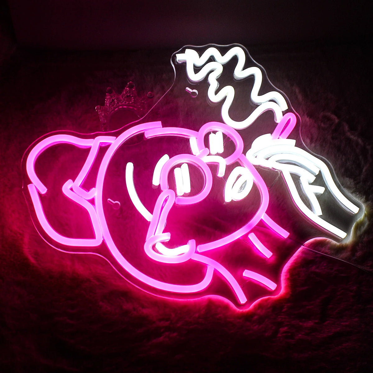 Tupakoivan naisen siluetti – LED-neonkyltti (5 V USB)