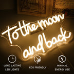 To The Moon And Back – LED-neonkyltti (5 V USB)
