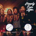 Happily Ever After – Paksu kaunokirjoitustyyli – LED-neonkyltti (5 V USB)