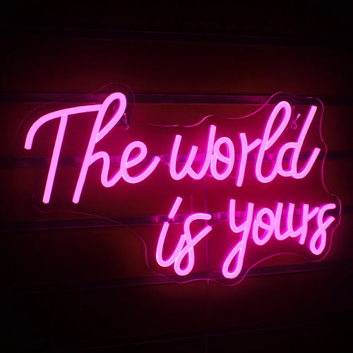 The World Is Yours – LED-neonkyltti (5 V USB)