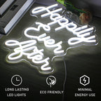 Happily Ever After – Paksu kaunokirjoitustyyli – LED-neonkyltti (5 V USB)