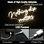 Nothing Else Matters 5V USB LED Neon Sign - Budget Friendly