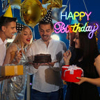 HAPPY Birthday – Värikkäät LED-kirjaimet – valokyltti (5 V USB)