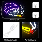 Skull 5V USB LED Neon Sign - Budget Friendly