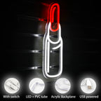 Huulipuna – LED-neonkyltti (5 V USB)